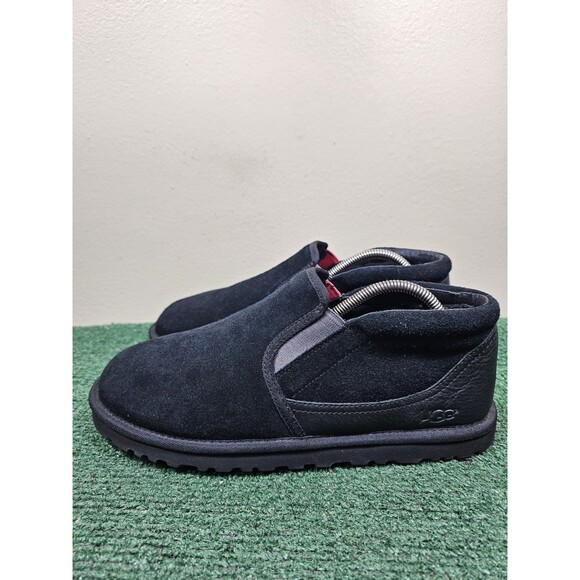 UGG Rakel Black Suede Sheep Wool Men's Size 11 Ankle Slippers Boots S/N 1018906 - Picture 1 of 11
